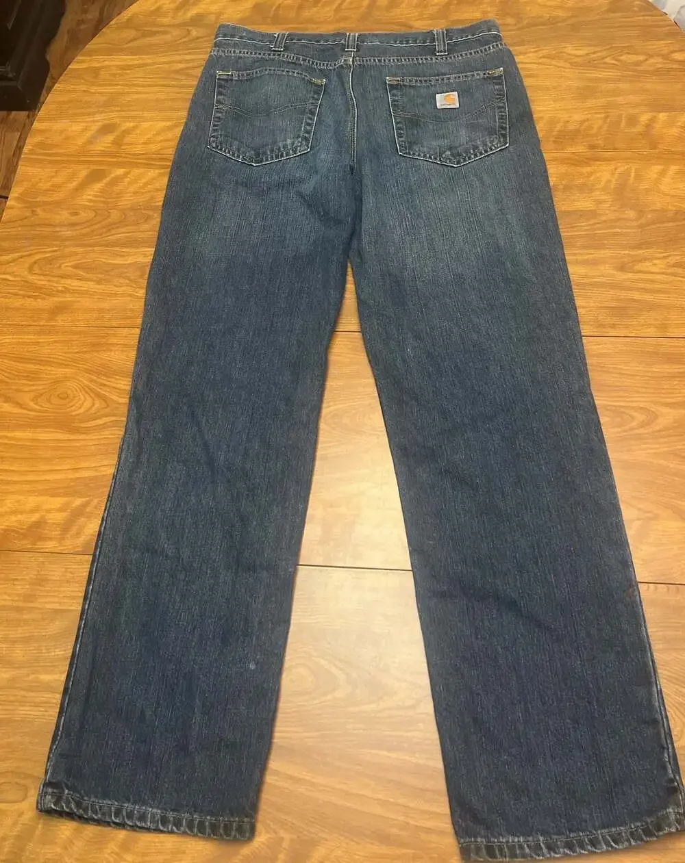 Carhartt Relaxed Fit Denim Jeans Size 36x32 Blue Workwear